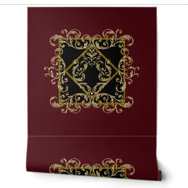 Elegantes Schwarz-Bordeaux-Tapete Tapete