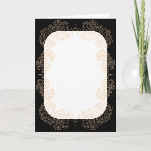 Elegantes Schwarz-Gold-Einladungs-Template Einladung (Vorderseite)