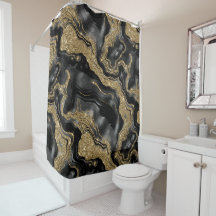 Elegantes Schwarz-Gold-Glitzer-Muster