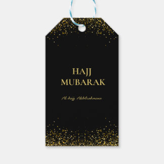 Elegantes Schwarz-Gold-Hajj-Mubarak Geschenkanhänger