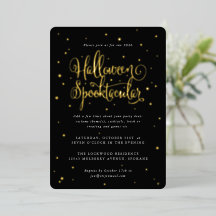 Elegantes Schwarz/Gold Halloween Spooktacular + St