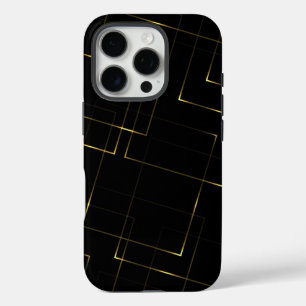 Elegantes Schwarz & Gold Marmor iPhone 16 Pro Hülle