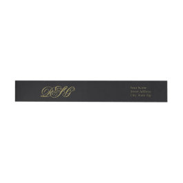Elegantes Schwarz-Gold Monogramm