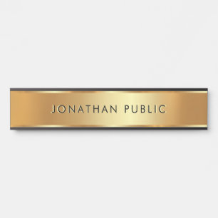 Elegantes Schwarz & Gold Schulheim Büro Geschäft Türschild