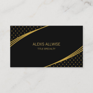 Elegantes Schwarz & Golden Visitenkarte