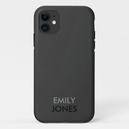 Elegantes Schwarz-Grau-personalisiert Case-Mate iPhone Hülle