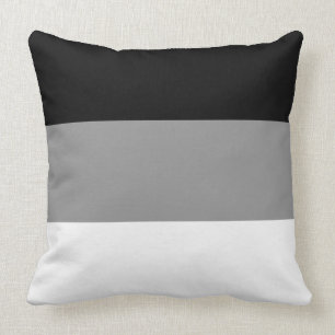 Elegantes Schwarz-Grau-Weiß-Kissen Kissen