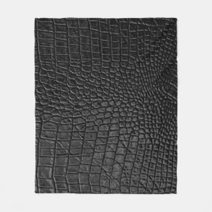 Elegantes Schwarz: Ledereleganz Fleecedecke