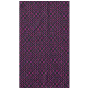 Elegantes Schwarz-Lila Damaskus-Muster Tischdecke
