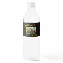 Elegantes Schwarz mit Gold Glitzer Graduate Foto