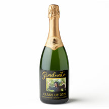 Elegantes Schwarz mit Gold Glitzer Graduate Foto