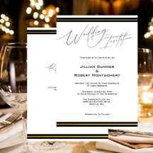 Elegantes Schwarz mit Gold-Hochzeit