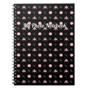 Elegantes Schwarz-Rosa-Design Notizblock