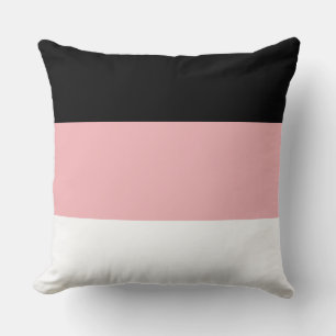 Elegantes Schwarz-Rosa-Weiß-Kissen Kissen