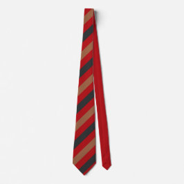 Elegantes Schwarz-Rot-Beige-Streifen-Geschenk für  Krawatte