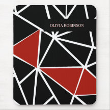 Elegantes Schwarz-Rot-Geometrie-Muster