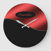 Elegantes Schwarz Rot Stilvolles Wave Design perso