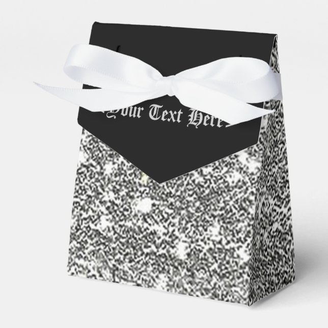Elegantes Schwarz-Silber-Muster - Gefälligkeitsbox Geschenkschachtel (Vorderseite)