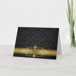 Elegantes Schwarz und Gold Feiertagskarte