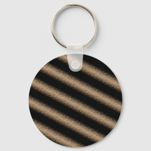 Elegantes Schwarz- und Gold-Glitter-Ombre Schlüsselanhänger
