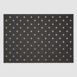 Elegantes Schwarz- und Goldfolie-Punkte-Muster Seidenpapier