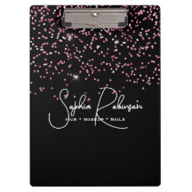 Elegantes Schwarz- und Rosaglimmer-Salon-Geschäft