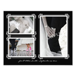 Elegantes Schwarz/Weiß 11 x 14 Art Deco Foto Print
