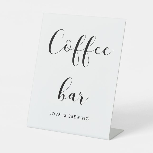 Elegantes Schwarz-Weiß-Bar Sockelschild (Vorderseite)