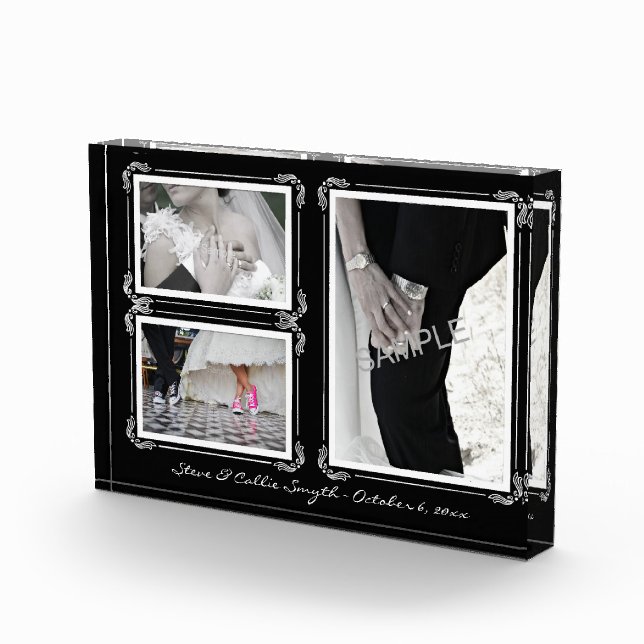 Elegantes Schwarz/Weiß Deco 3 Foto (Rechts)