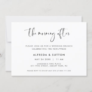 Elegantes Schwarz & Weiß Der Nachmittag Einladung