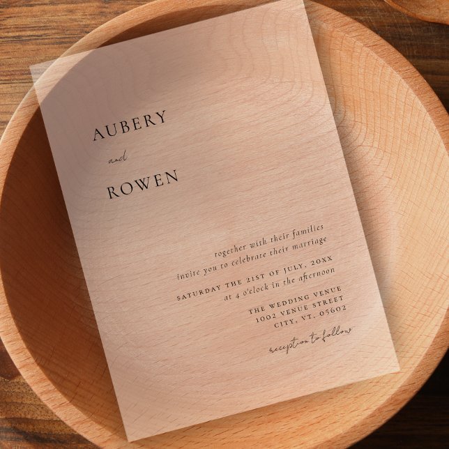 Elegantes Schwarz & Weiß Einfache Minimalistische  Acryleinladungen (Von Creator hochgeladen)