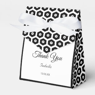 Elegantes Schwarz-Weiß-Gastgeschenk Geschenkschachtel