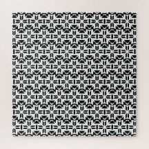 Elegantes Schwarz-Weiß-Geometrisches Muster