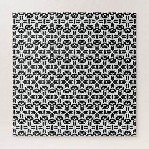 Elegantes Schwarz-Weiß-Geometrisches Muster