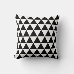 Elegantes Schwarz-Weiß-geometrisches Muster Kissen