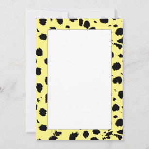 Elegantes Schwarz-Weiß-Gepard Ankündigung