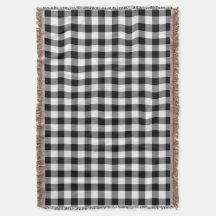 Elegantes Schwarz-Weiß-Gingham-Karo-Muster