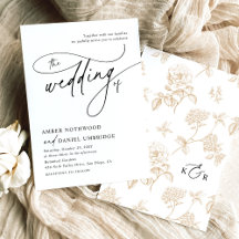 Elegantes Schwarz-Weiß-Kalligrafie-Skript Hochzeit