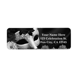 Elegantes Schwarz-Weiß-Masquerade-Party