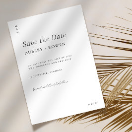 Elegantes Schwarz/Weiß Minimalistisch Einfache Hoc Save The Date