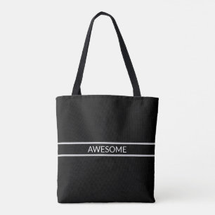 Elegantes Schwarz-Weiß-Mittelmeer-Look Muster Tasche