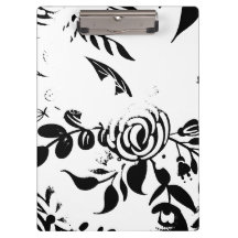 Elegantes Schwarz-Weiß-Schwarzwurzel-Blumen-Herz-N