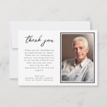 Elegantes Schwarz-Weiß-Script-Begräbnis-Foto