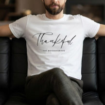 Elegantes Schwarz-Weiß-Script-Dankeschön-Thanksgiv