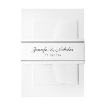 Elegantes Schwarz-Weiß-Skript-Hochzeit