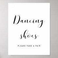 Elegantes Schwarz-Weiß Tanzschuh Hochzeitszeichen