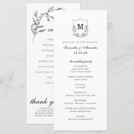 Elegantes Schwarz-Weiß-Wappen