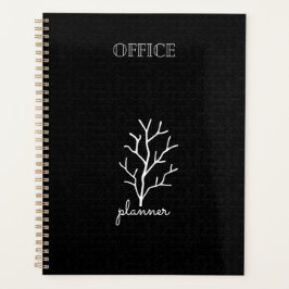 Elegantes Schwarz-weißes Büro Planer