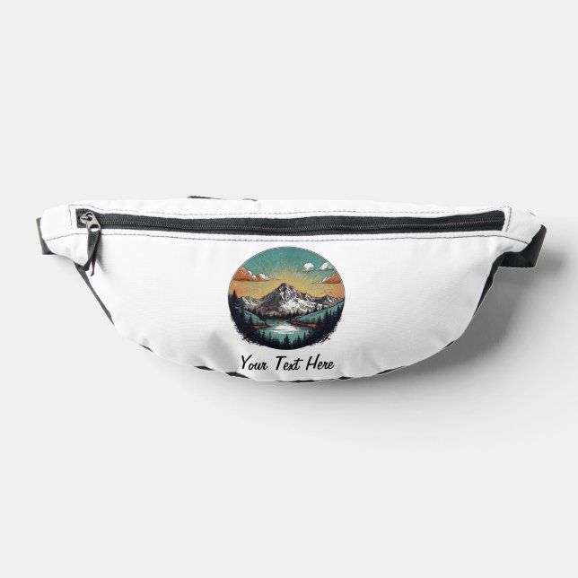 Elegantes Schwarz-weißes Camping Bauchtasche (Ablage )