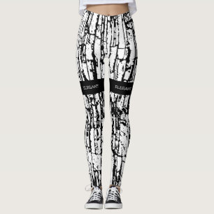 Elegantes Schwarz-weißes Design Leggings